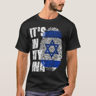 ES IST IN MEINER DNA Israel Flagge Jungen Mädchen T-Shirt