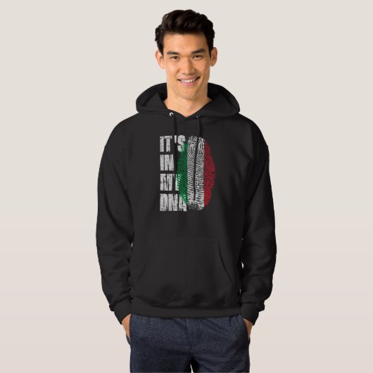 Es ist in meiner DNA-Italien-Flagge Italienisch Hoodie (Vorne ganz)
