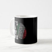 Es ist in meiner DNA - Italienische Flagge Kaffeetasse (Vorderseite Links)
