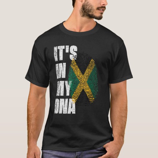ES IST IN MEINER DNA, Jamaika Flag Jamaikanisch T-Shirt (Vorderseite)