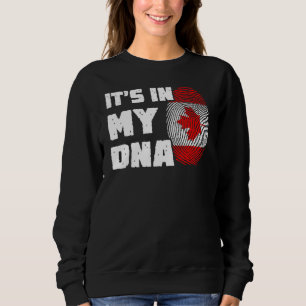 Es ist in meiner DNA Kanada-Flagge Fingerabdruck M Sweatshirt