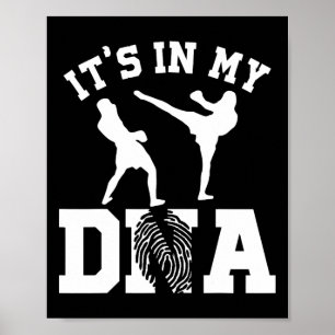 Es Ist In Meiner Dna Kickbox Geschenke Poster
