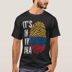 ES IST IN MEINER DNA Kolumbien-Flagge Männer Fraue T-Shirt