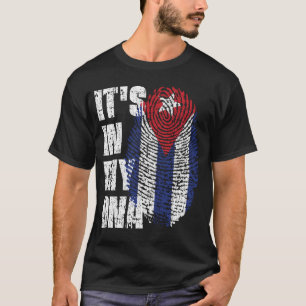 ES IST IN MEINER DNA Kuba Flag Junge Mädchen Gesch T-Shirt
