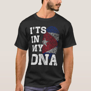 Es ist in meiner DNA kubanische Fingerabdruck-Fahn T-Shirt