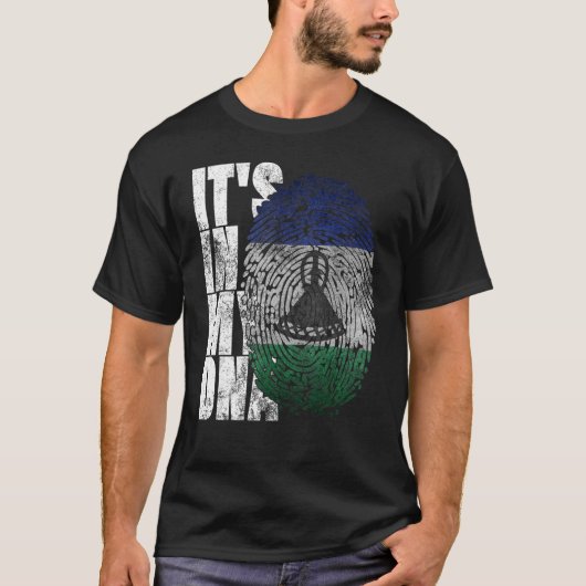 Es ist in meiner DNA Lesotho Grafik für Männer Fra T-Shirt (Vorderseite)