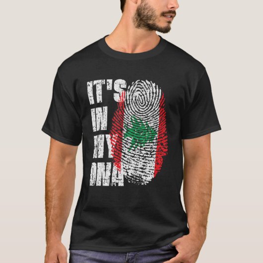 Es ist in meiner DNA Libanon Flag Libanon Libanese T-Shirt (Vorderseite)