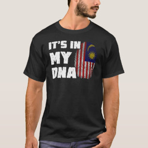 Es ist in meiner DNA-Malaysia-Flag Fingerprint Män T-Shirt