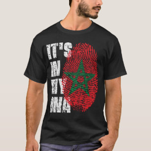 ES IST IN MEINER DNA Marokko Flag Jungs Mädchen Ge T-Shirt