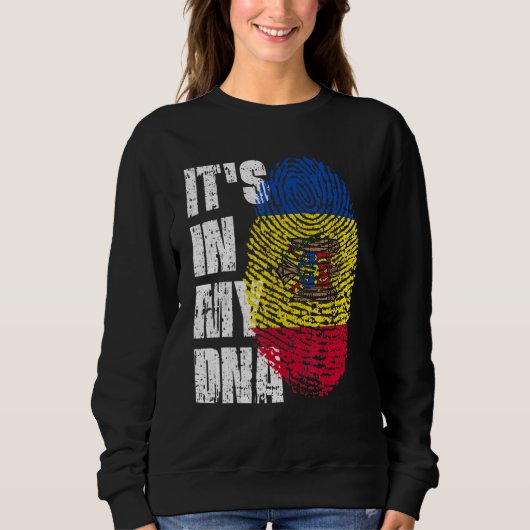 Es ist in meiner DNA Moldau-Flagge Moldaus Sweatshirt (Vorderseite)