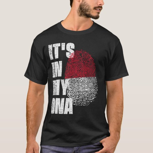 ES IST IN MEINER DNA-Monaco-Fahne T-Shirt (Vorderseite)