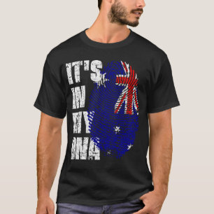 ES IST IN MEINER DNA Neuseeland Flaggen Junge Mädc T-Shirt