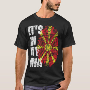 ES IST IN MEINER DNA Nordmazedonien-Flagge Jungen  T-Shirt