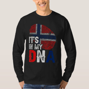 Es ist in meiner DNA Norwegen Flag Fingerprint Pat T-Shirt