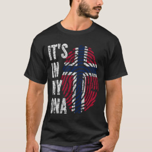 ES IST IN MEINER DNA Norwegen Flagge Männer Frauen T-Shirt