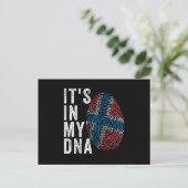 Es ist in meiner DNA - Norwegen-Flagge Postkarte (Stehend Vorderseite)