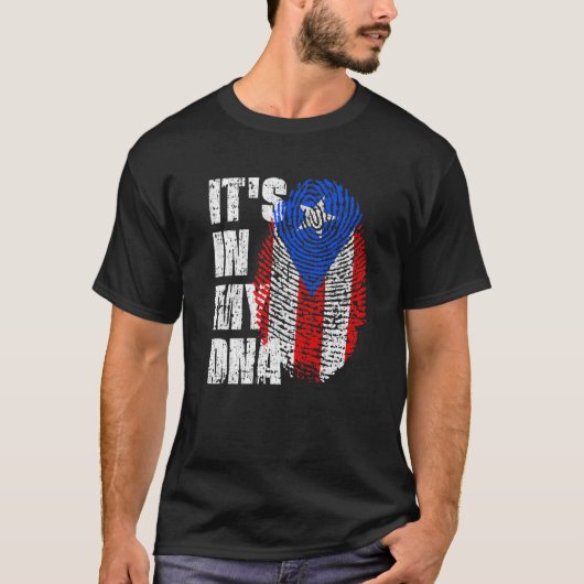 ES IST IN MEINER DNA Puerto Rico Flag Puerto Rico T-Shirt (Vorderseite)