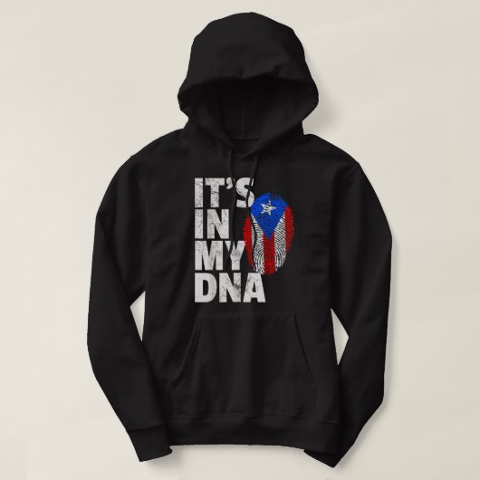 ES IST IN MEINER DNA Puerto Rico Rico Rico Flag Mä Hoodie (Design vorne)