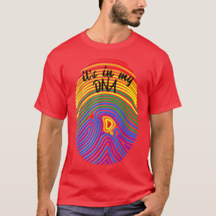 Es ist in meiner DNA-Regenbogenflagge Gay Pride Mo T-Shirt