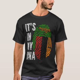 ES IST IN MEINER DNA Sambia Fahne Männer Frauen Ki T-Shirt