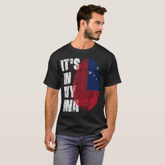 ES IST IN MEINER DNA Samoa Flag Boy Girl Geschenk T-Shirt (Vorne ganz)