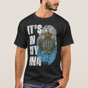 ES IST IN MEINER DNA San Marino Flag Boy Girl Gesc T-Shirt