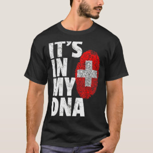 Es ist in meiner Dna Schweiz Fahne Männer Frauen T-Shirt