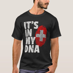 ES IST IN MEINER DNA Schweizer Flagge Matching Fam T-Shirt