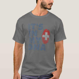 ES IST IN MEINER DNA Schweizer Flagge Weihnachtsgi T-Shirt
