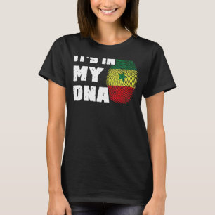 Es ist in meiner DNA Senegal Flag Fingerprint Männ T-Shirt