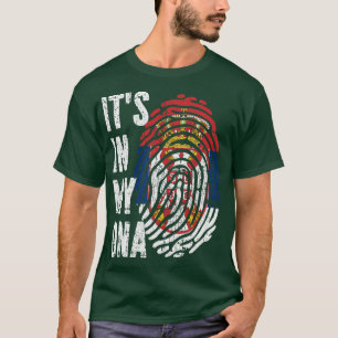 ES IST IN MEINER DNA Serbien Flagge Männer Frauen  T-Shirt