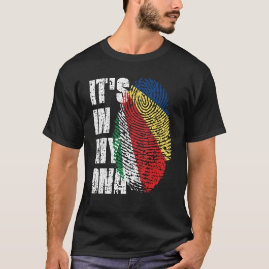 Es ist in meiner DNA-Seychellen-Fahne Seychellois T-Shirt (Vorderseite)