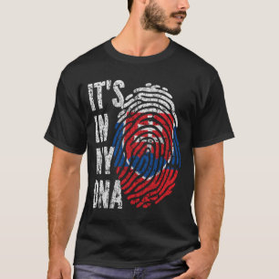 ES IST IN MEINER DNA slowakische Flagge Männer Fra T-Shirt