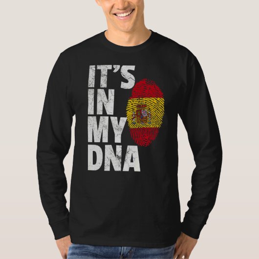Es ist in meiner DNA Spanisch Spanien Flagge Männe T-Shirt (Vorderseite)