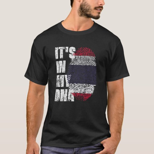 ES IST IN MEINER DNA Thailands Flagge Thailändisch T-Shirt (Vorderseite)