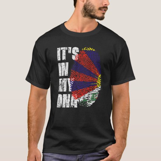 Es ist in meiner Dna Tibet-Flagge tibetisch T-Shirt (Vorderseite)