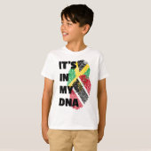 Es ist in meiner DNA - Trinidad und Jamaika Finger T-Shirt (Vorne ganz)