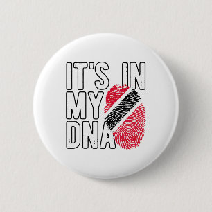Es ist in meiner DNA Trinidad und Togo Flag Proud Button