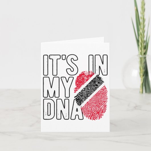 Es ist in meiner DNA Trinidad und Togo Flag Proud Karte (Vorderseite)