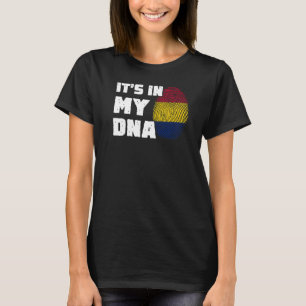 Es ist in meiner DNA Tschad-Flagge Fingerabdruck M T-Shirt