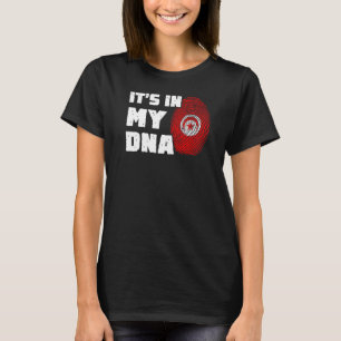 Es ist in meiner DNA Tunesien-Flagge Fingerabdruck T-Shirt