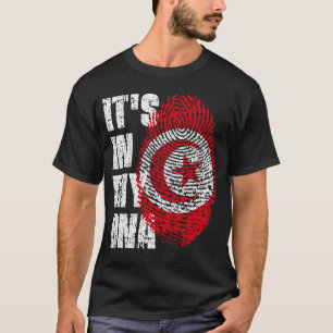 ES IST IN MEINER DNA Tunesien-Flagge Jungen Mädche T-Shirt
