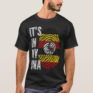 ES IST IN MEINER DNA Uganda Fahne Männer Frauen Ki T-Shirt