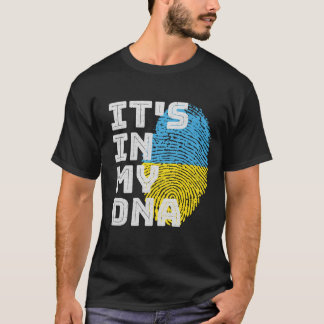 Es ist in meiner DNA Ukraine Flag Fingerprint T-Shirt