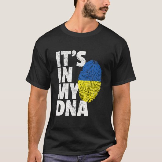 Es ist in meiner DNA Ukraine Flag ukrainischen Pri T-Shirt (Vorderseite)