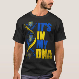 Es ist in meiner DNA Ukraine Ich stehe mit Ukraine T-Shirt