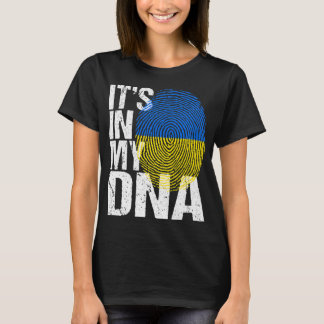 Es ist in meiner DNA Ukraine ukrainische Flag Retr T-Shirt