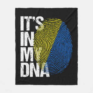 Es ist in meiner DNA Ukraine Vintage Retro Ukraini Fleecedecke