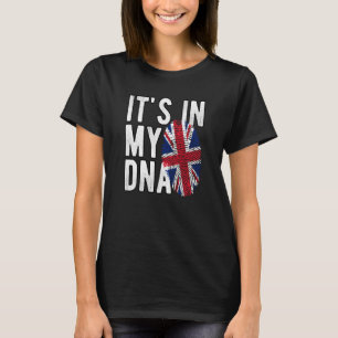 Es ist in meiner DNA Union Jack Fingerabdruck Brit T-Shirt