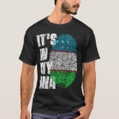 ES IST IN MEINER DNA Usbekistans Flag Jungs Mädche T-Shirt (Vorderseite)